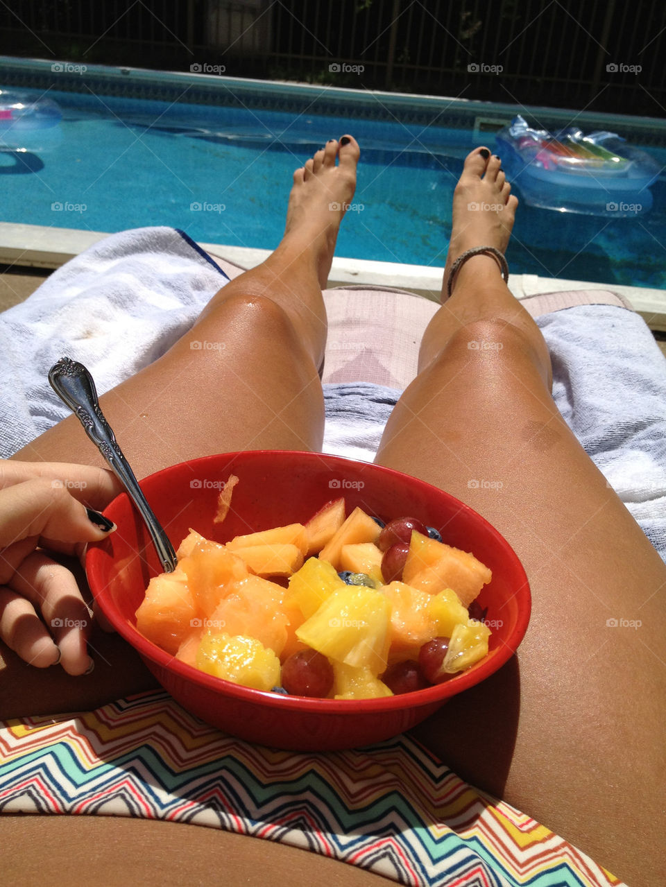 summer pool fruit bathing by randi_richards