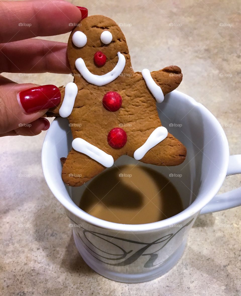 Holding gingerbread man