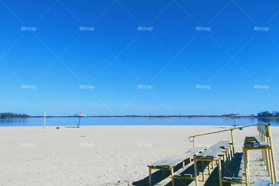 city ​​beach in the town of Ukrainka