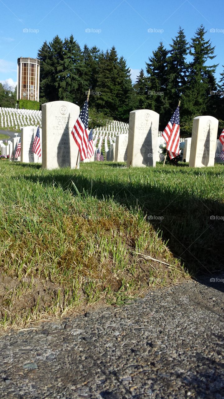 Veterans Cemetery. A veterans cemetery in Seattle