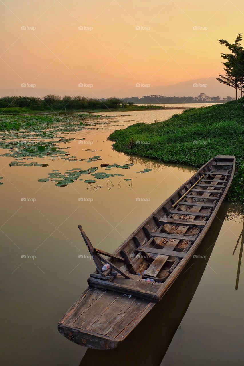 Boat sunset