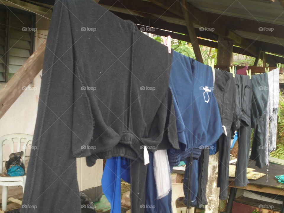 Drying the laundry