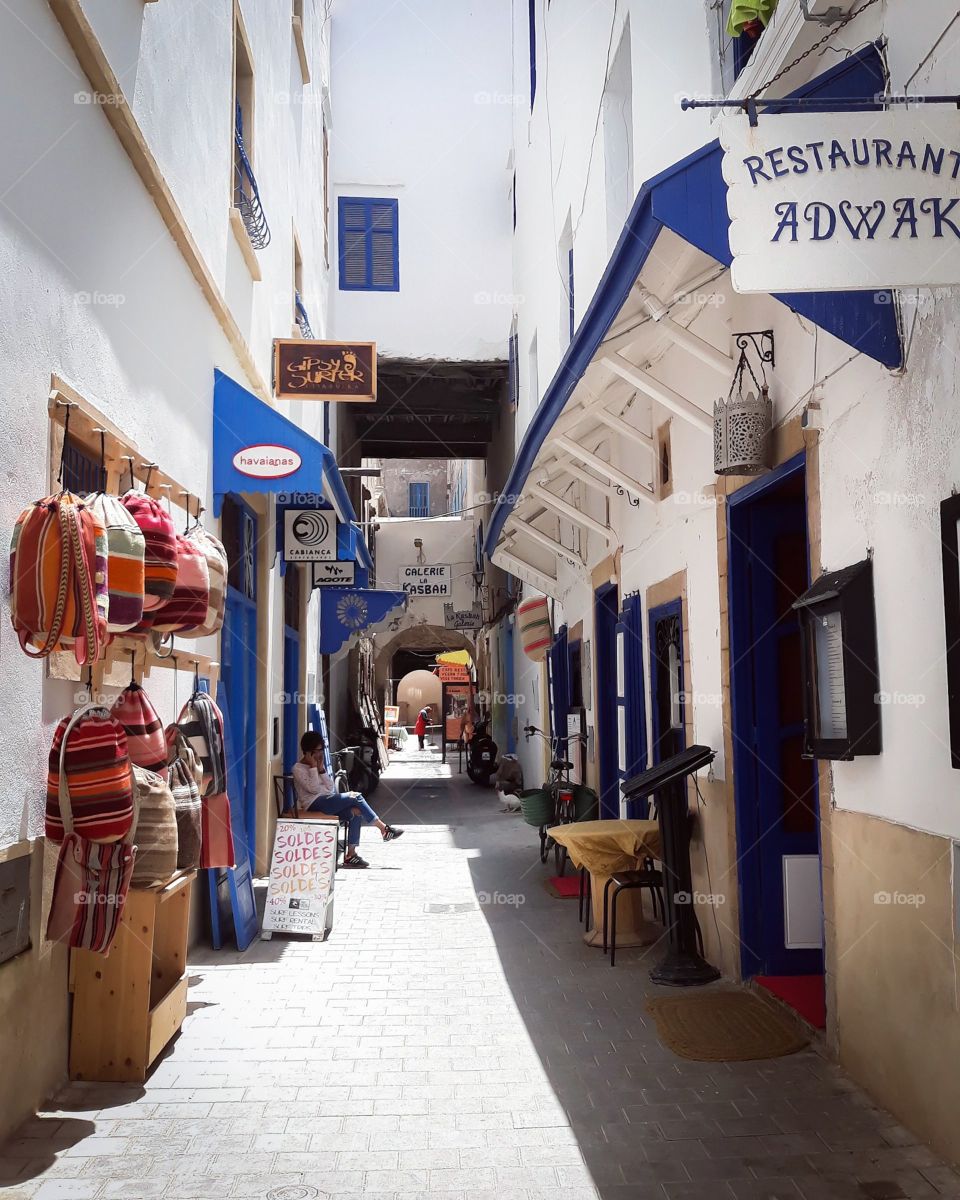 Essaouira beautiful street Morocco .