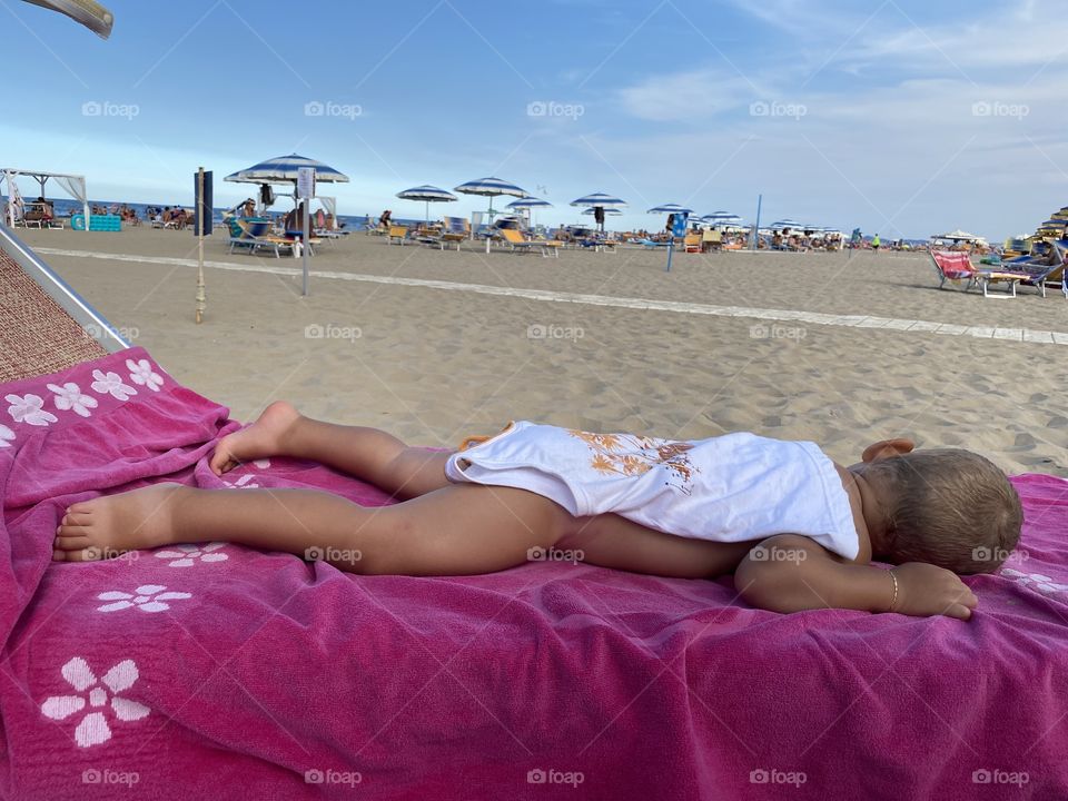 Sleeping on the beach 