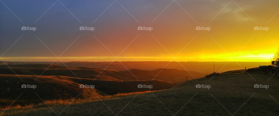 Dramatic sky during sunset
