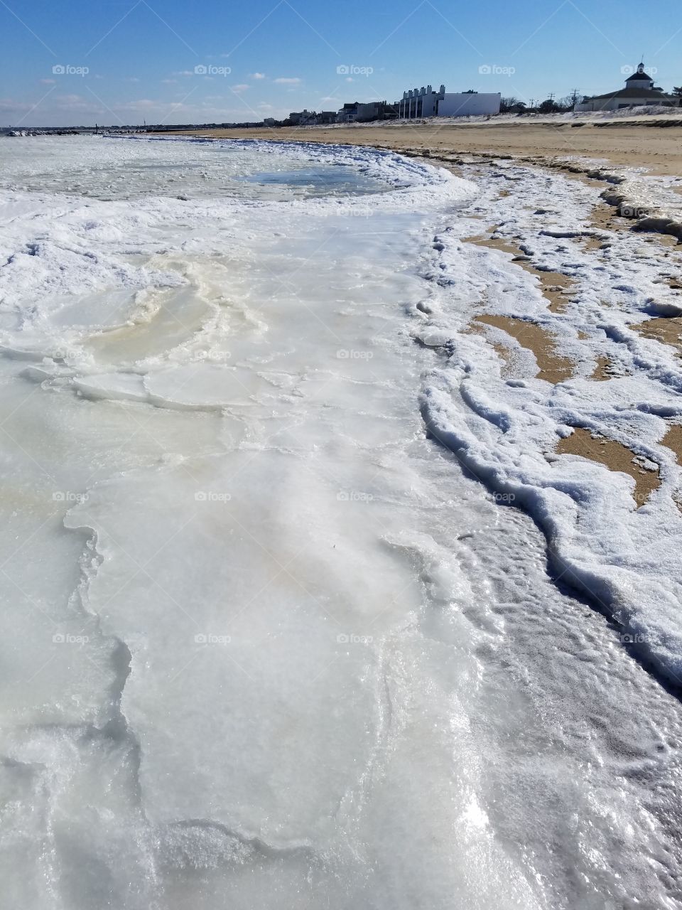 frozen beachfront