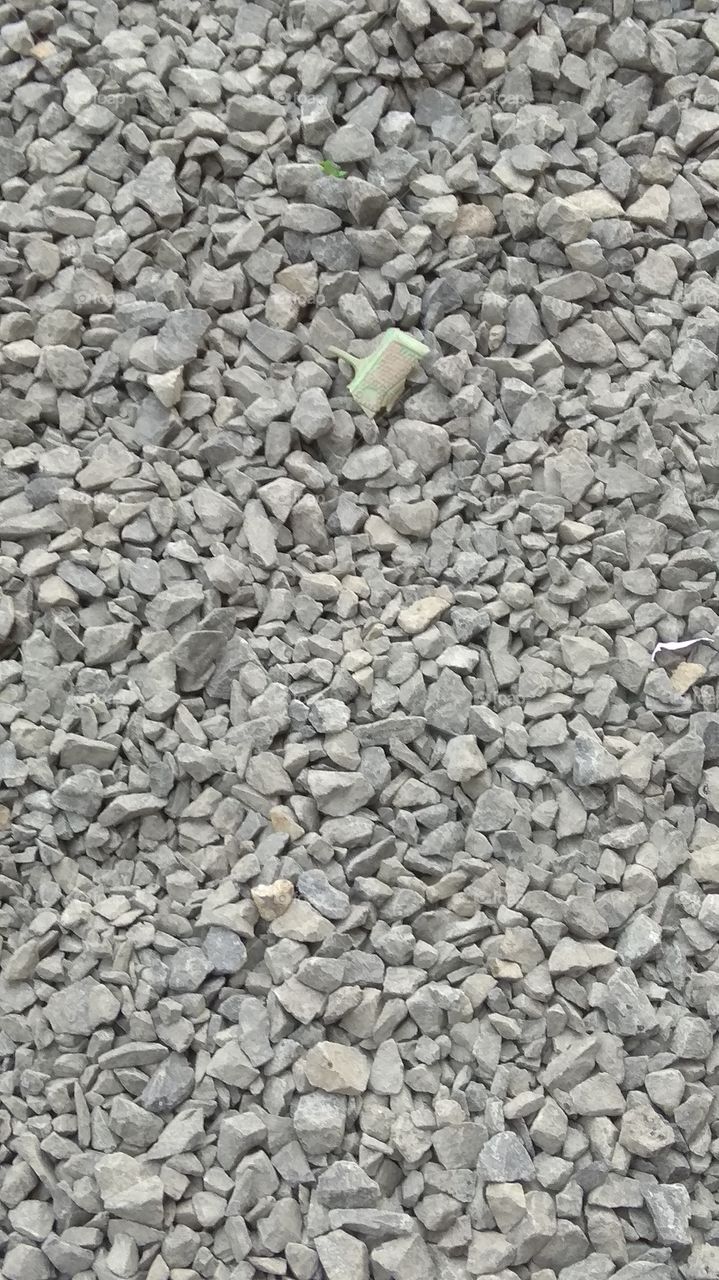 Stone is uesd to construction line.