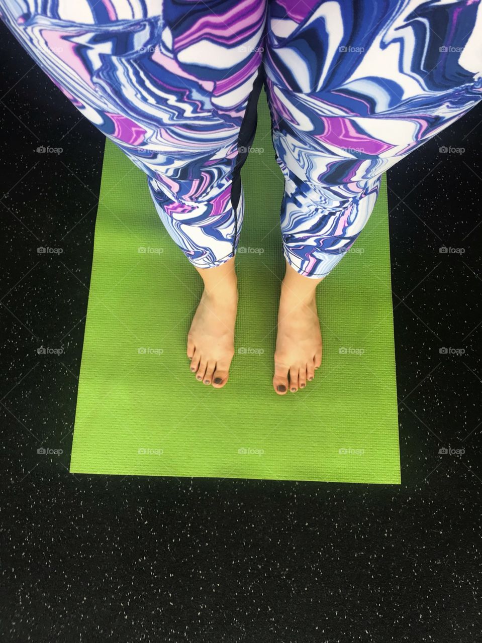 You can’t workout without a bright mat and crazy leggings, right? 