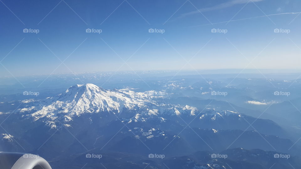 Mt Rainier from the sky