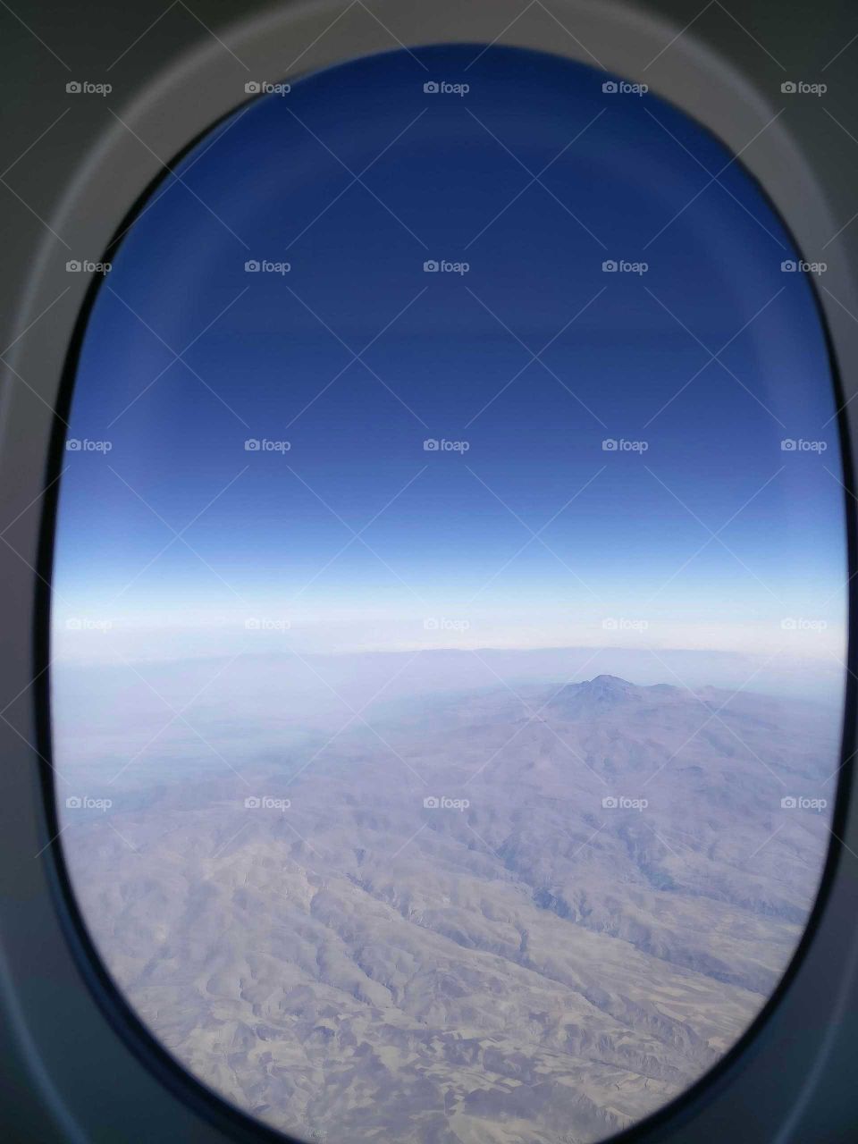 mountain range view from plane