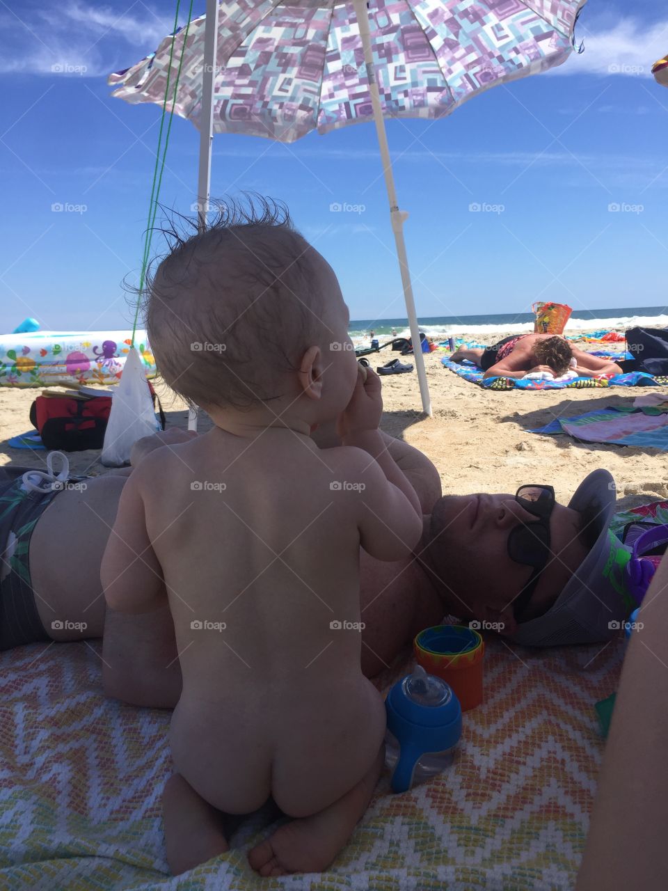 Beach baby butt