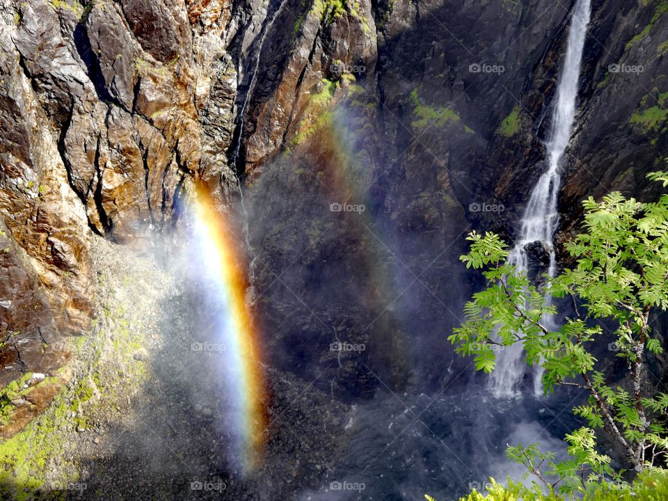 Rainbow waterfall