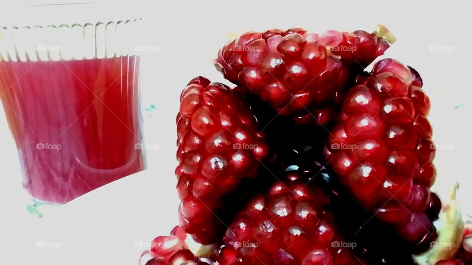 Homemade pomegranate juice