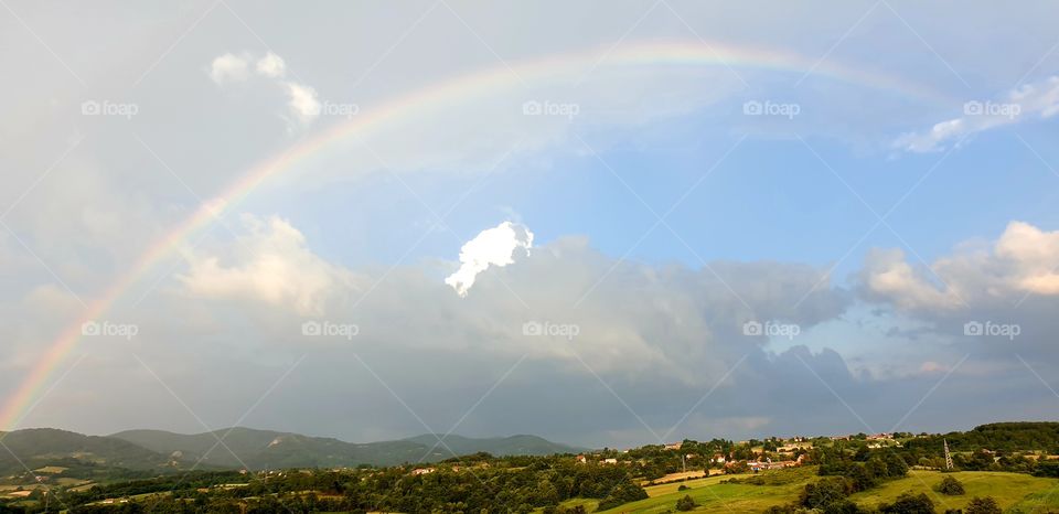 Rainbow on the sky