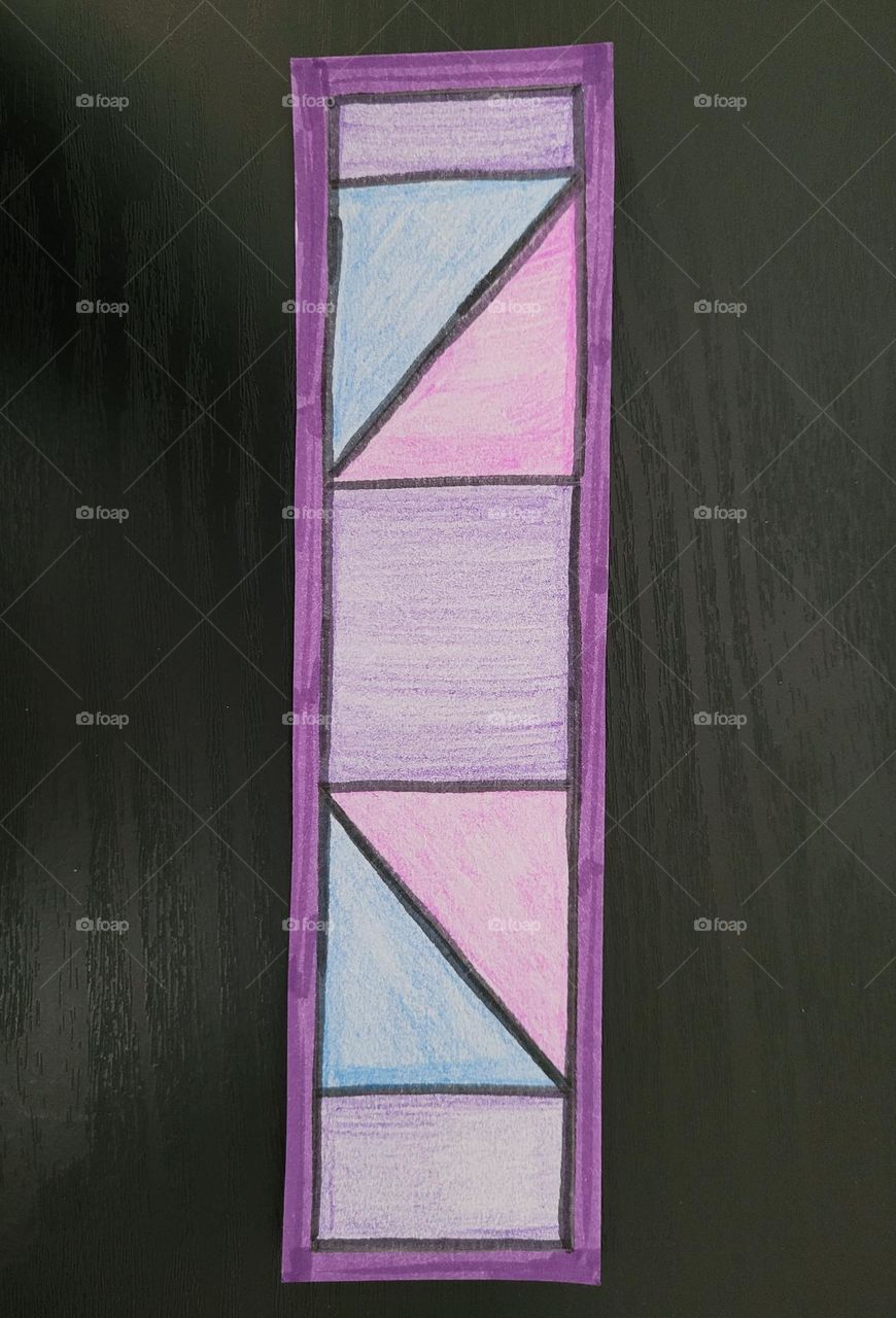 blue and purple bookmark