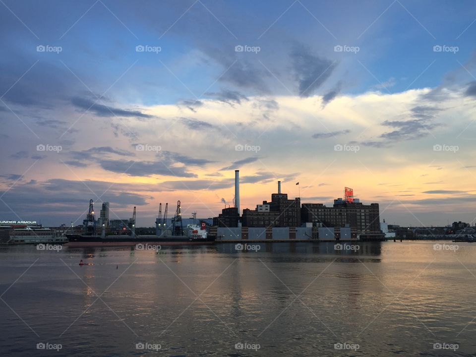 Domino Sugar. The iconic Domino Sugar factory at Baltimore's inner harbor.  