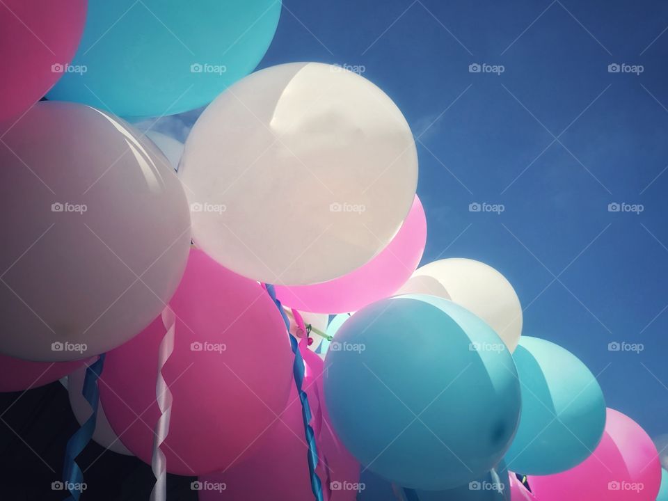 Balloon in blue sky