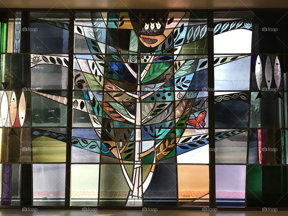 Stained glass in the hospital very pretty 