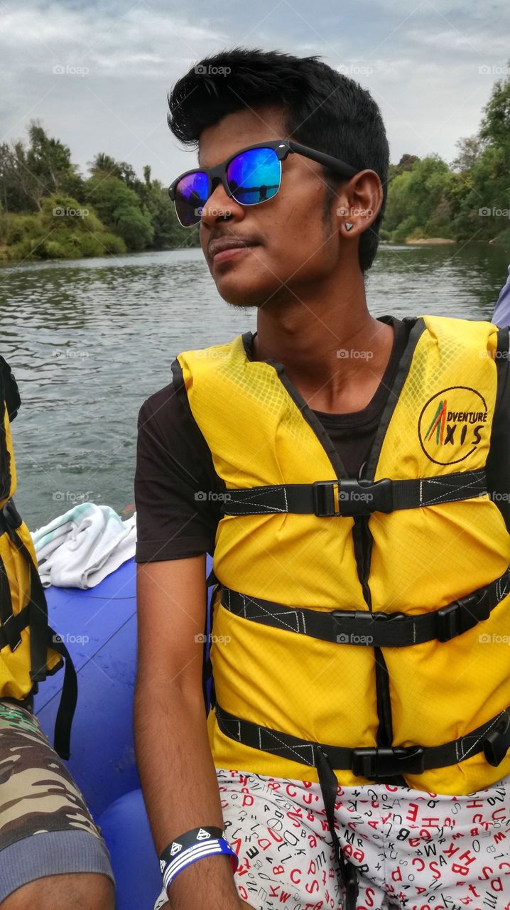 outdoor adventure portrait mode of capturing