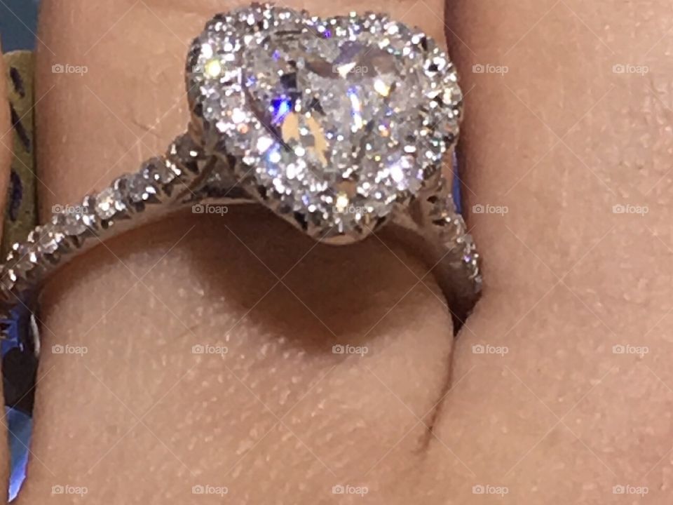 Heart shaped diamond ring 