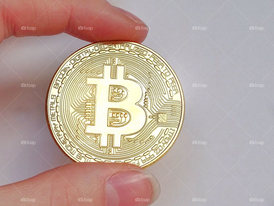 Holding a bitcoin