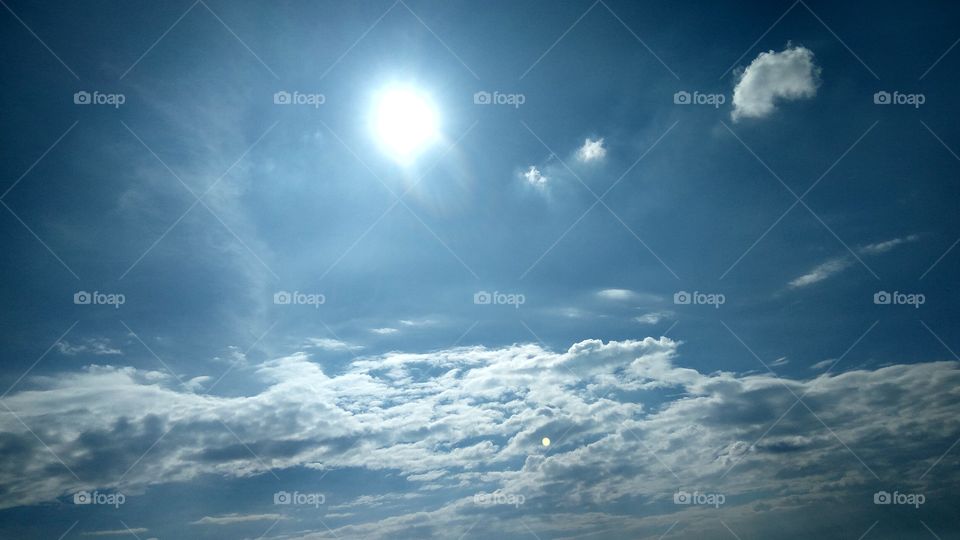 Blue sky with lovely Clouds all bluish