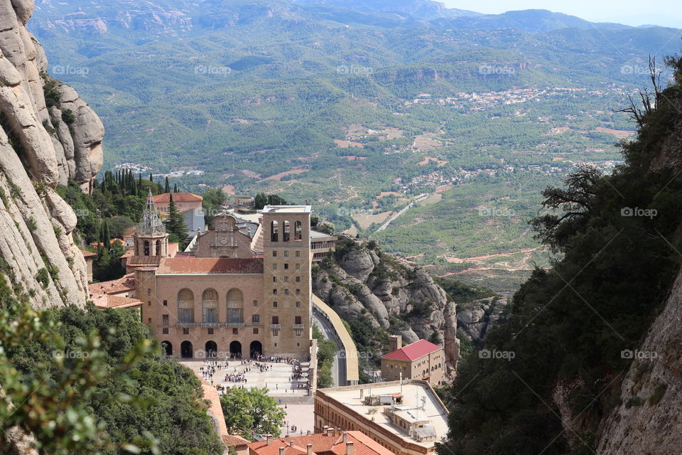 Montserrat Shrine. View of Monasterio de Montserrat