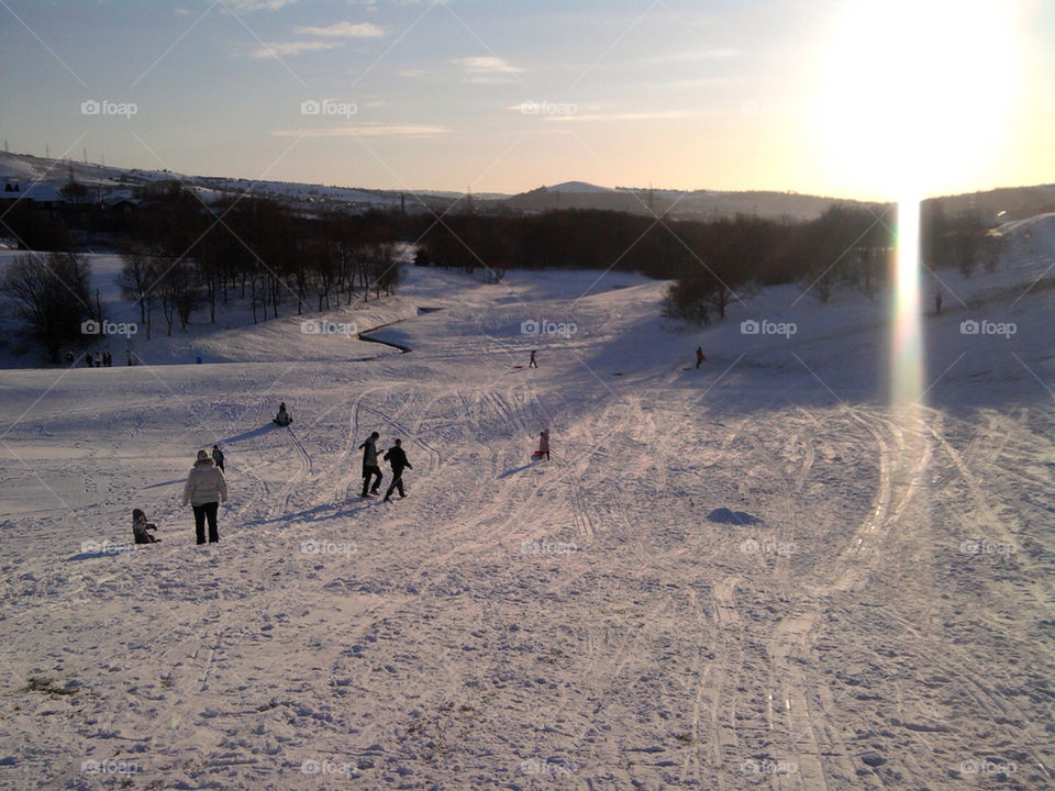 slope powder ski skiing by samspeed87