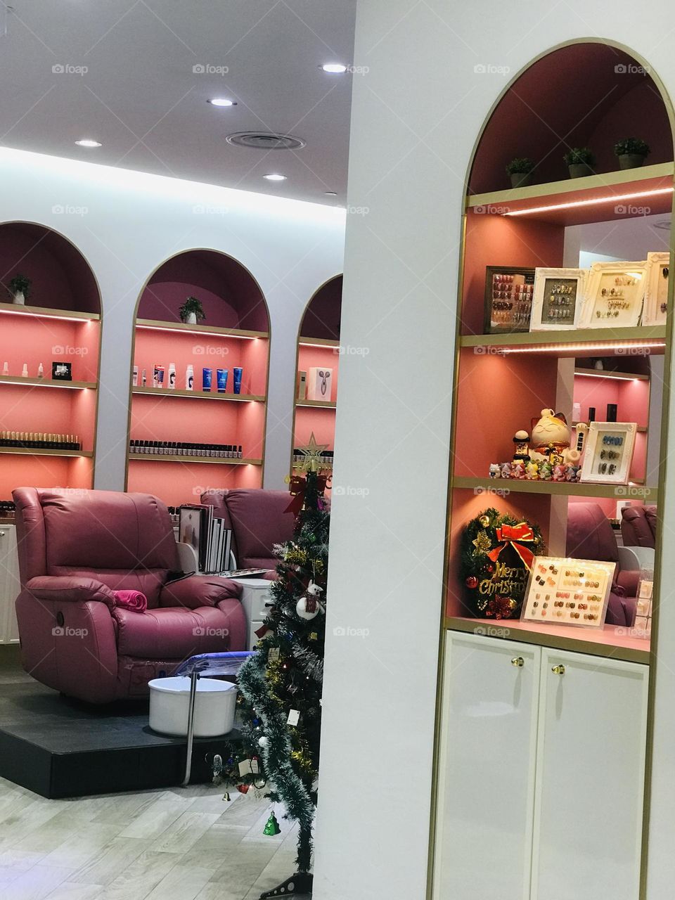 Beauty parlour or salon view 