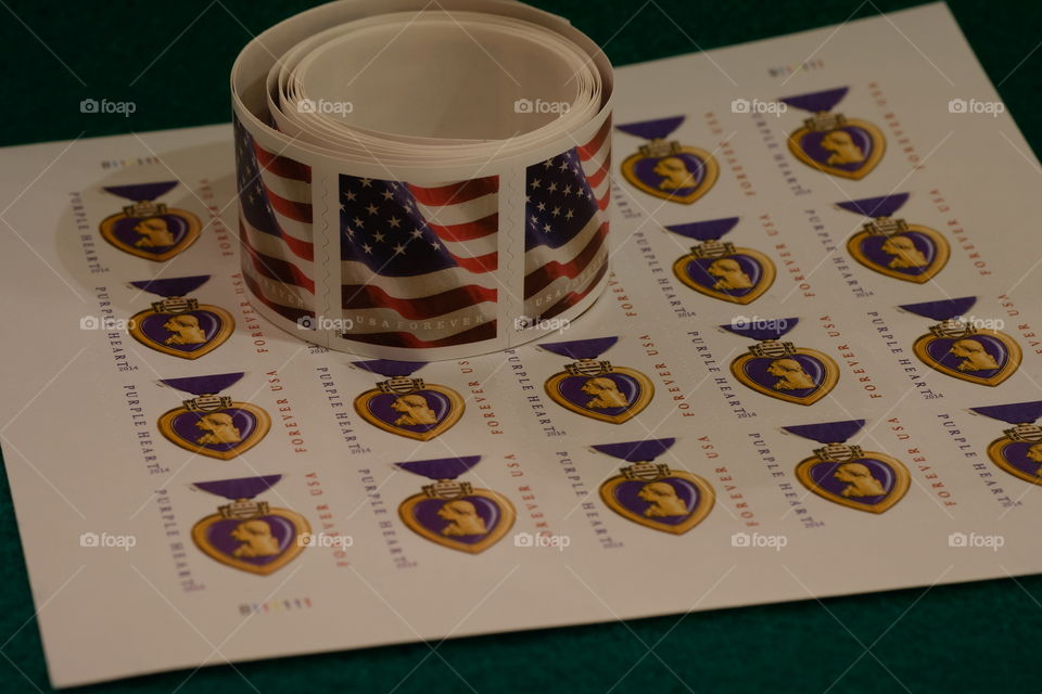 Purple Heart
US Postage
This is a definite buy
Color great

