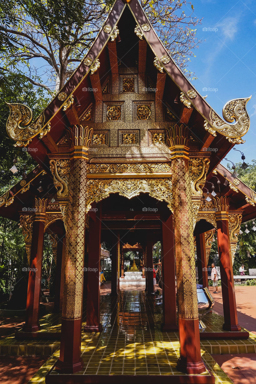 Beautiful design at a Thai temple, Chiang Mai 