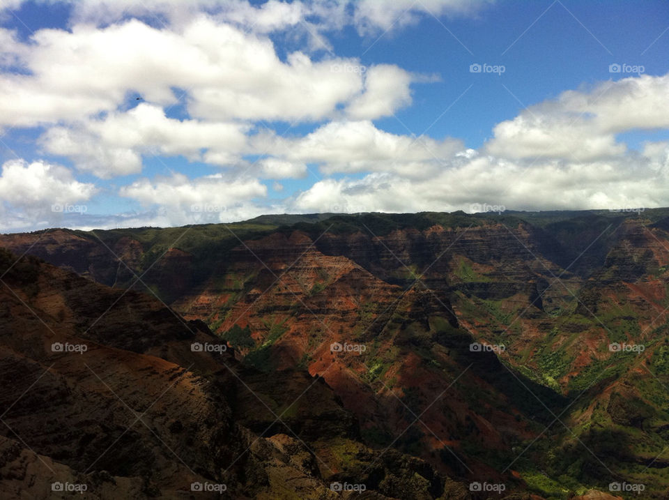 mountains hills united states kauai by illusionfactory