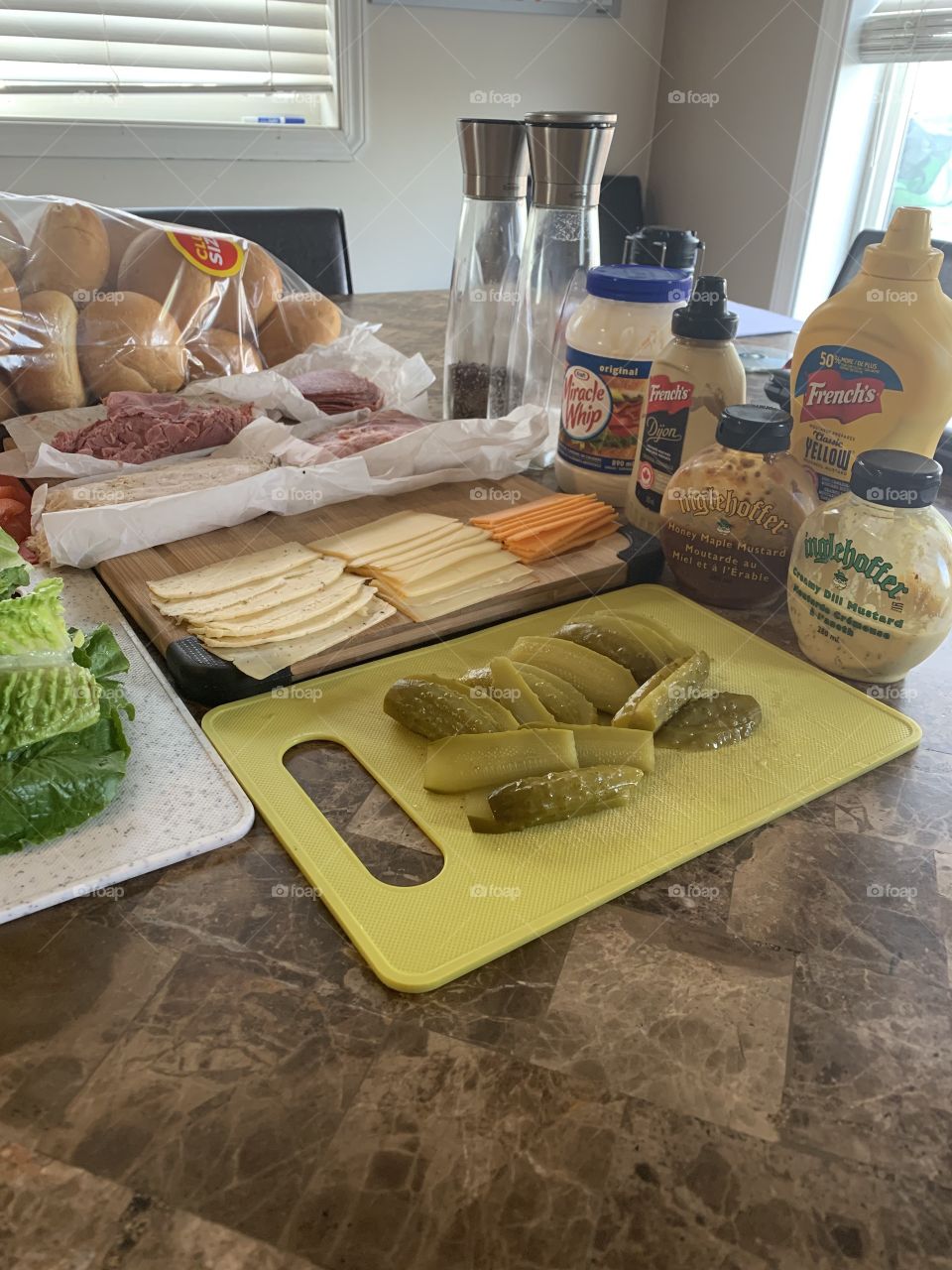 Make your own sandwich lunch 