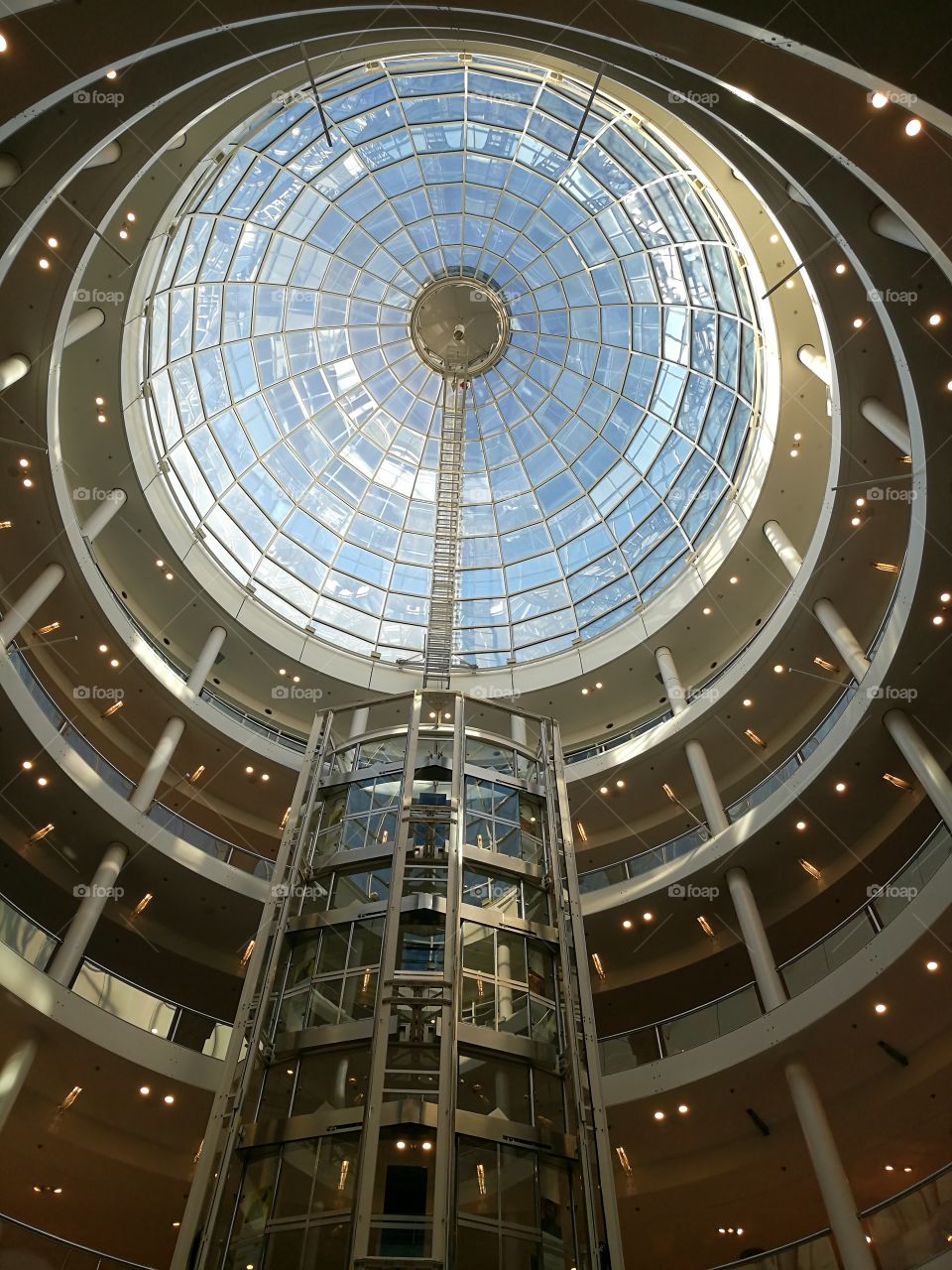 Glass Dome in a luxury Mall in stuttgart