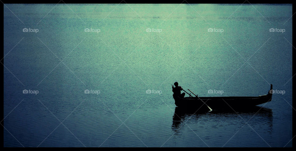 sun lake man boat by trist9