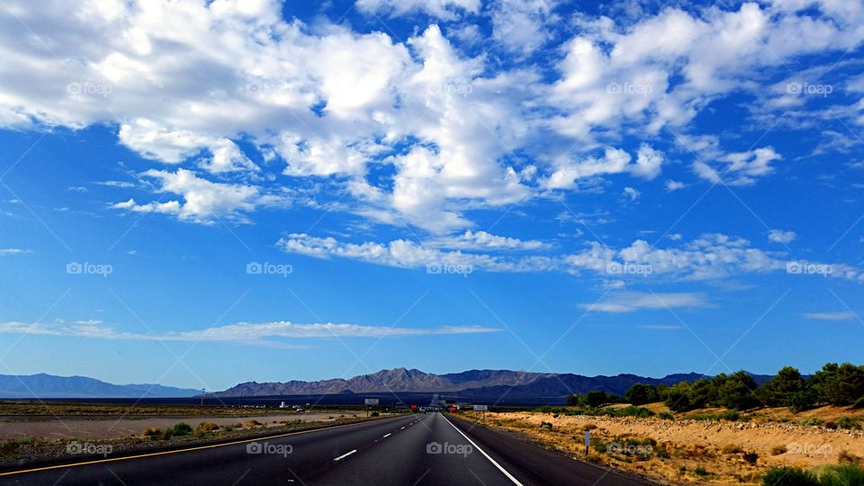 Desert Highway. Lonely Desert Highway