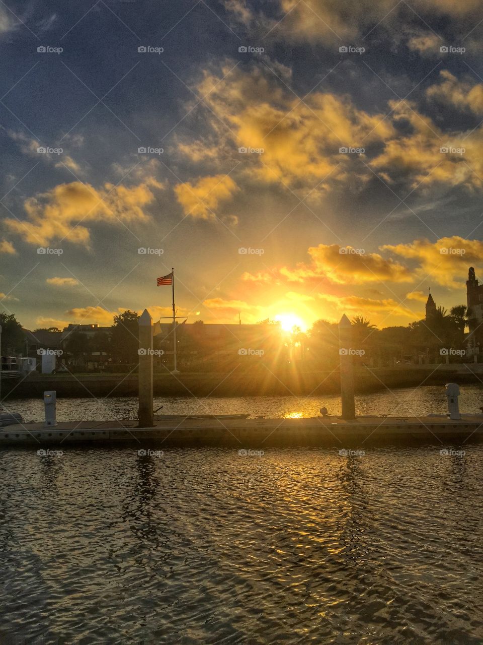 St. Augustine, Florida. A beautiful sunset over St. Augustine Florida