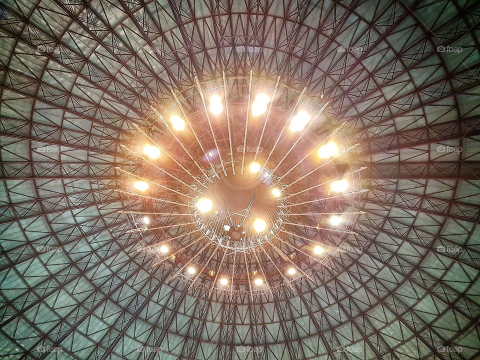 Lights on a hardtop.