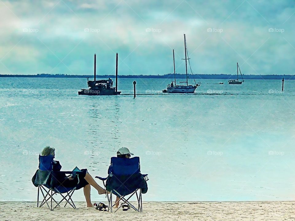 Vintage vibes at the beach.