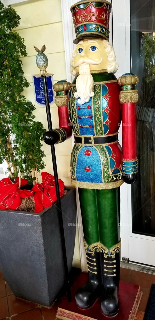 nutcracker standing guard Pelican Resort Fort Lauderdale