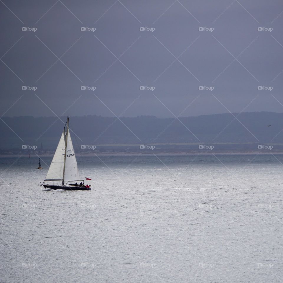 a single sailing boat