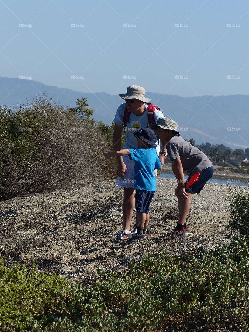 Exploring nature during hike