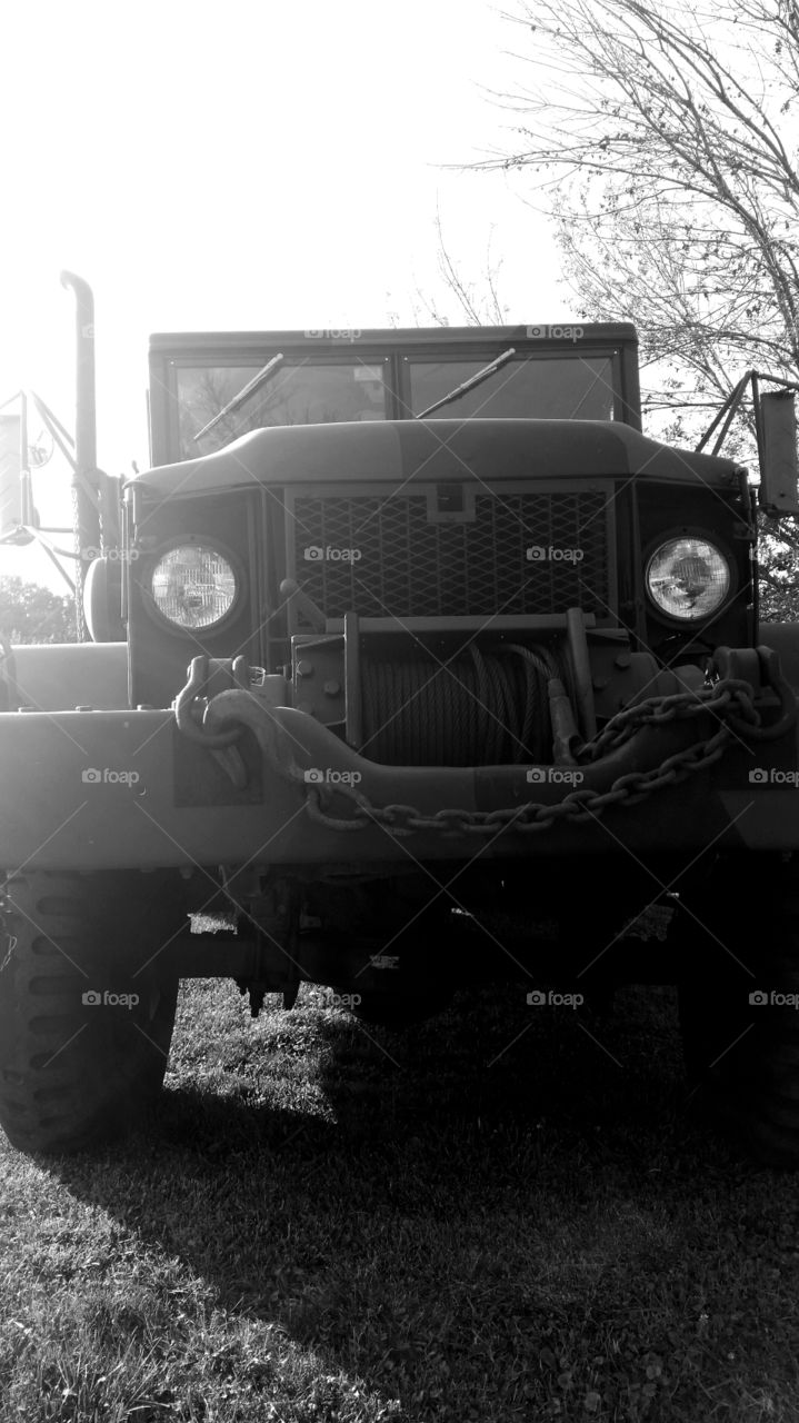 Army truck. Army truck at the "Moving Wall"