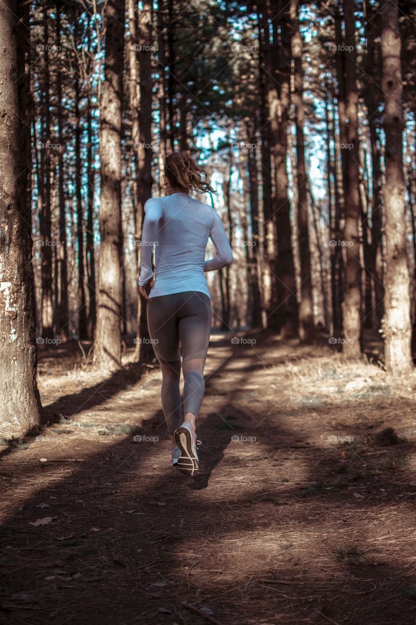 Running in the woods