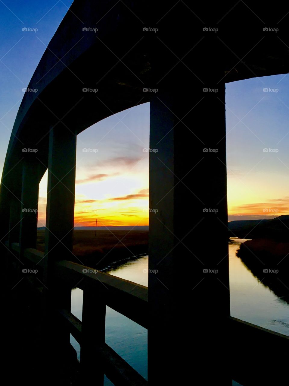Sunset from the bridge 