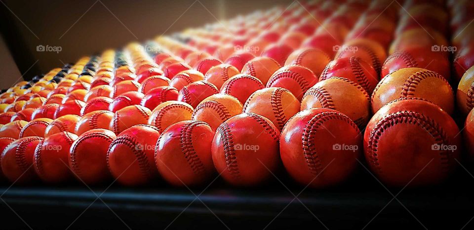 Baseball art baseballs in a frame perfect for  the baseball  lover