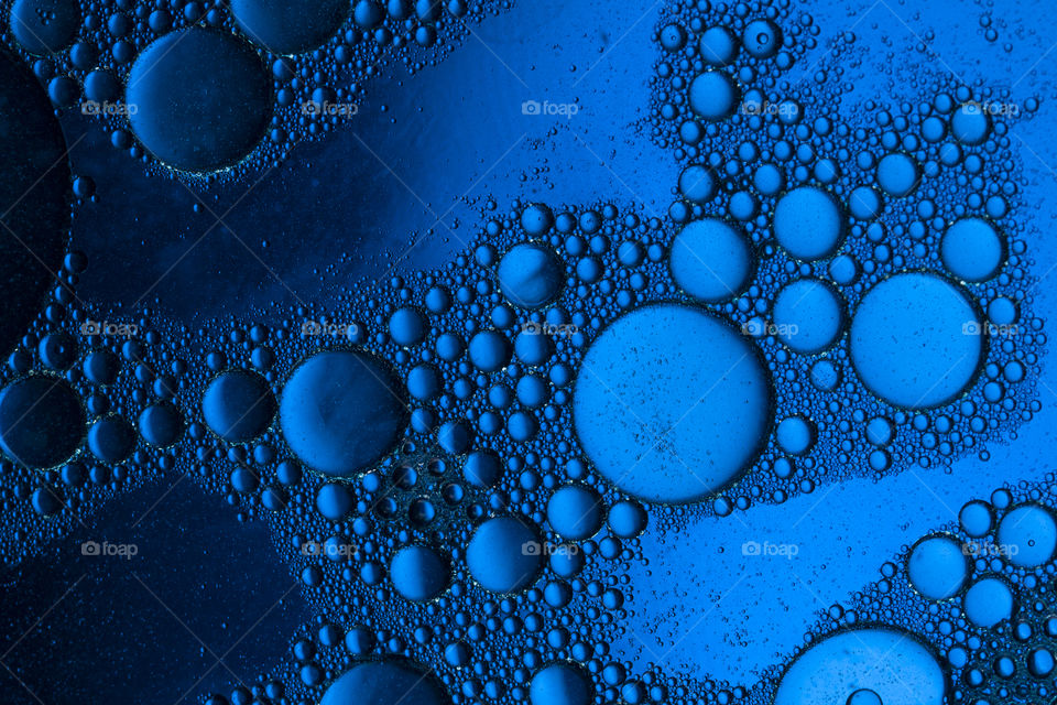 blue circles abstract background.  macro shot