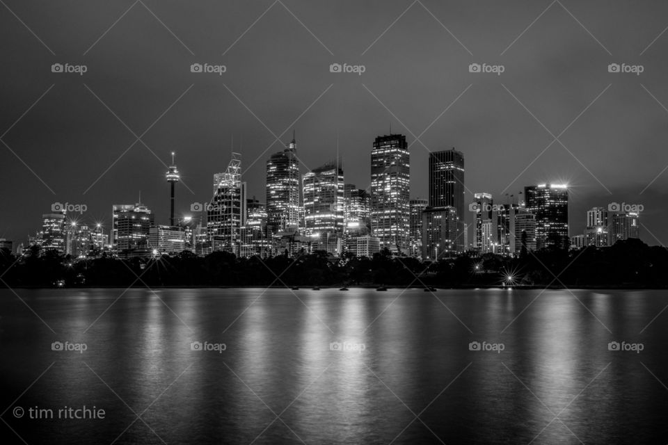 Another cloudy morning. This is Sydney before dawn seen from the eastern side of Farm Cove