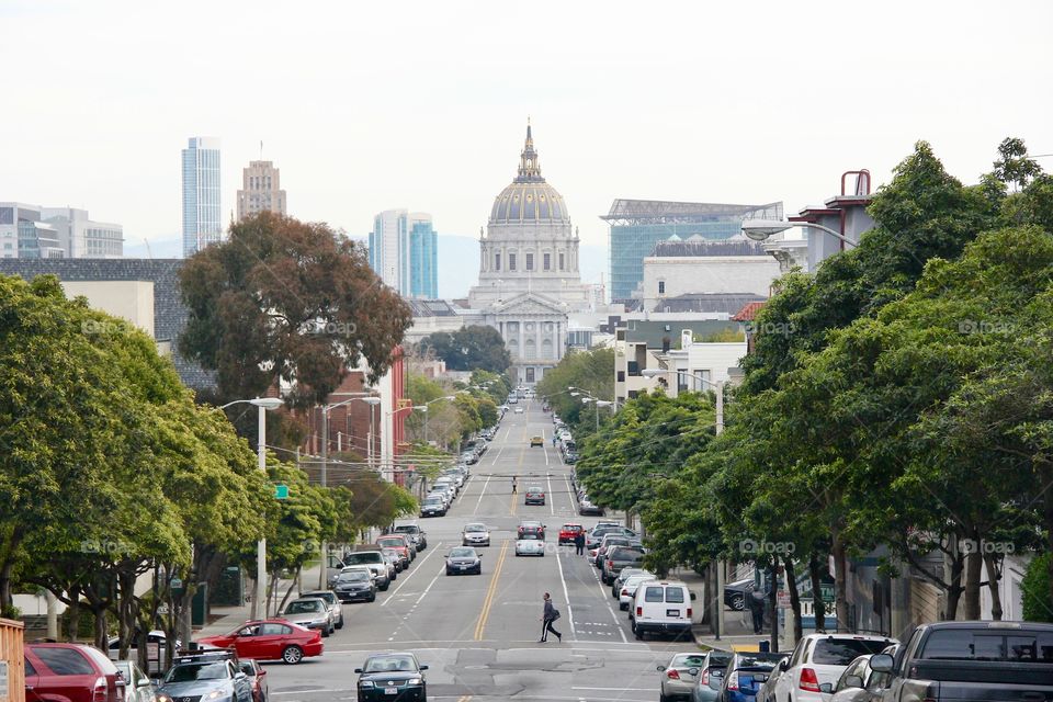 Cityscape, street, City Hall 