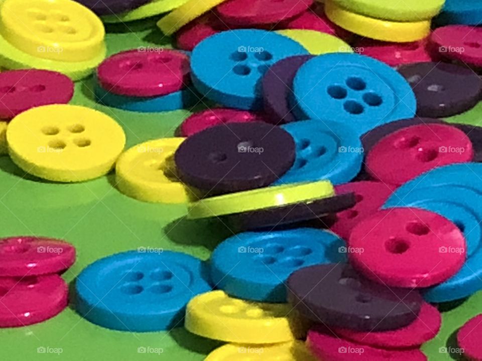 Colorful buttons for art